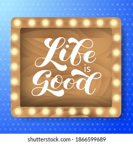 Good Night brush lettering. Vector illustration for poster