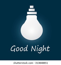 Good Night Bulbs Vector Background