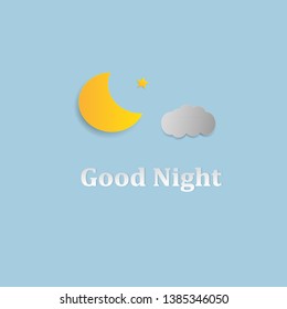 Good night. Conceptual idea. Vector Illustration 