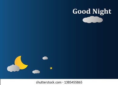 Good night. Conceptual idea. Vector Illustration 