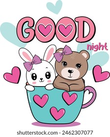 good night cute girl design patterns