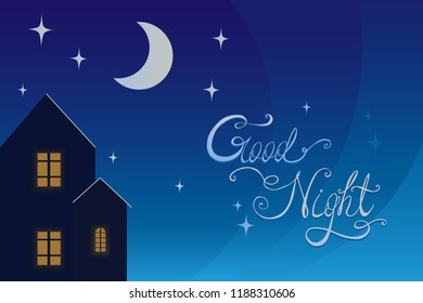 Good night cute vector illustration