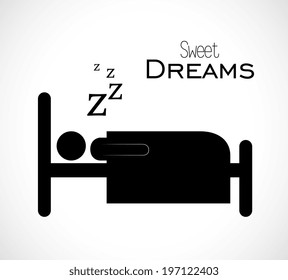 Good night design over gray background, vector illustration