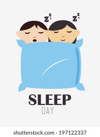 Good night design over white background, vector illustration