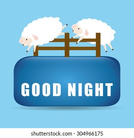 Good Night digital design, vector illustration 10 eps graphic