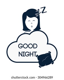Good Night digital design, vector illustration 10 eps graphic