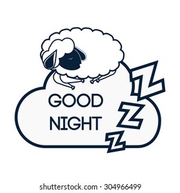 Good Night digital design, vector illustration 10 eps graphic