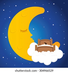 Good Night digital design, vector illustration 10 eps graphic