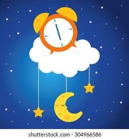 Good Night digital design, vector illustration 10 eps graphic