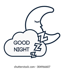 Good Night digital design, vector illustration 10 eps graphic