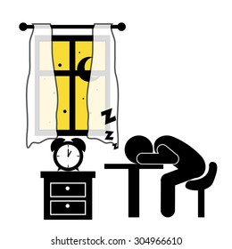 Good Night digital design, vector illustration 10 eps graphic