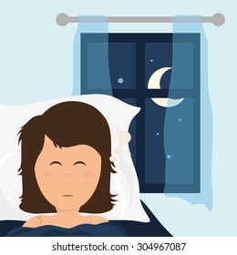 Good Night digital design, vector illustration 10 eps graphic