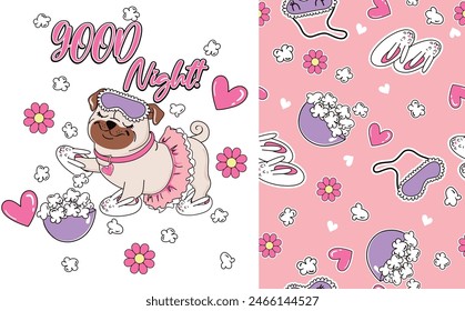 GOOD NIGHT DOG CUTE LOVE SLEEP