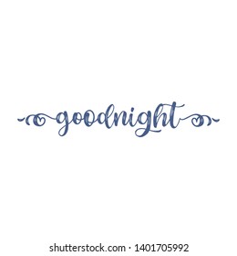 good night greeting in calligraphy style