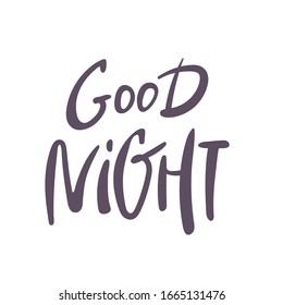 Buenas noches. Cartel de tipografía dibujado a mano. letra T pantalones con letra manual diseño de caligrafía. Tipografía vectorial de inspiración. imprimir en taza, bolsa, pantalones, paquete, globo