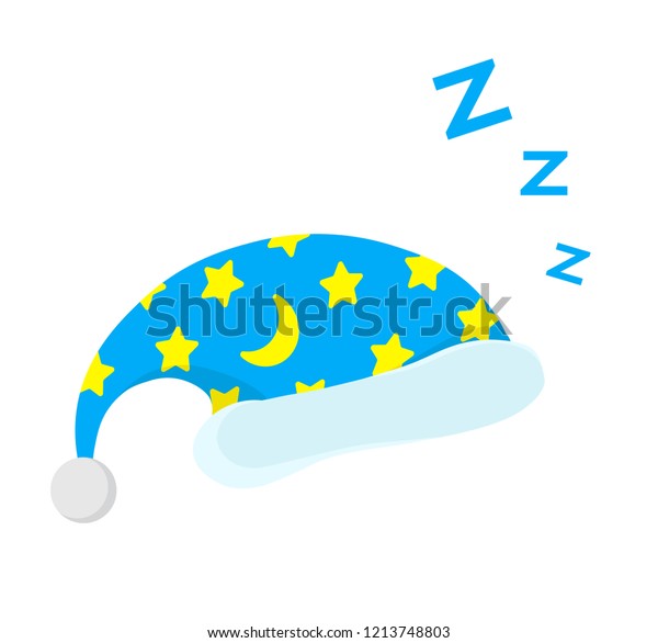 マンガの寝帽のおやすみイラスト かわいい眠りのアイコン のベクター画像素材 ロイヤリティフリー