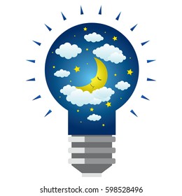 good night illustration vector design