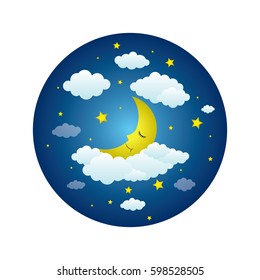 good night illustration vector design