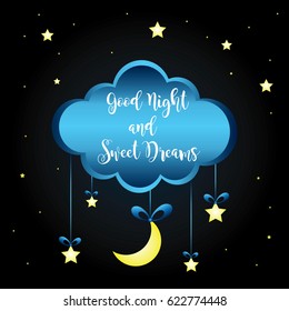 Good Night Illustration Vector Design Stock Vector (Royalty Free ...