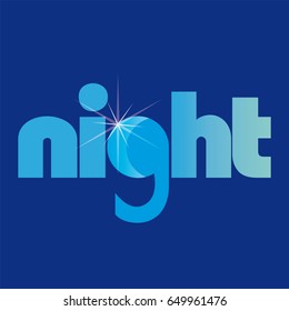 Good night lettering postcard set. 