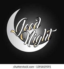 good night logo design vector