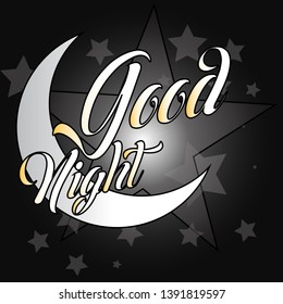 good night logo design vector