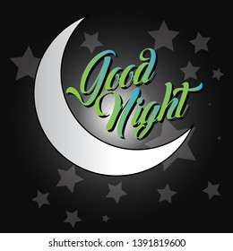 good night logo design vector
