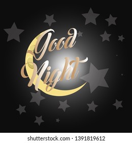 good night logo design vector