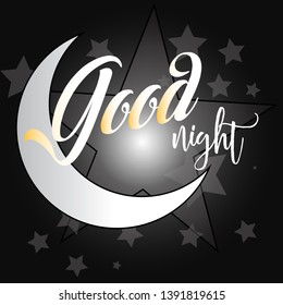 good night logo design vector