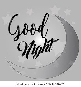 good night logo design vector