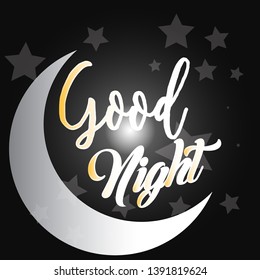 good night logo design vector