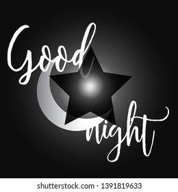 good night logo design vector