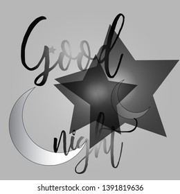 good night logo design vector