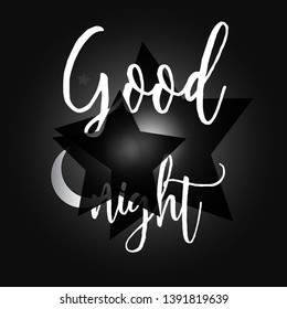 good night logo design vector