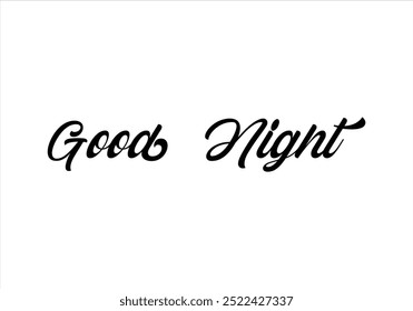 Titular del logo de Buenas Noches. Tipografía de Vector aislado