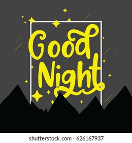 Good Night Logo Vector Template