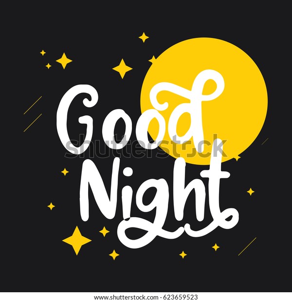 Good Night Logo Vector Template Stok Vektör (Telifsiz) 623659523