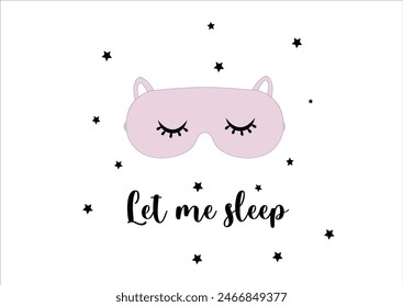 buena noche máscara Vector dibujado a mano diseño