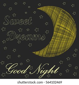 Good Night Moon Stars Stock Vector (Royalty Free) 564102469 | Shutterstock