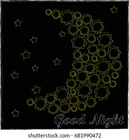 Good Night Moon Stars Stock Vector (Royalty Free) 681990472 | Shutterstock