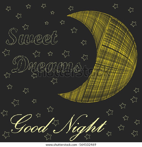 Good Night Moon Stars Stock Vector (Royalty Free) 564102469 | Shutterstock