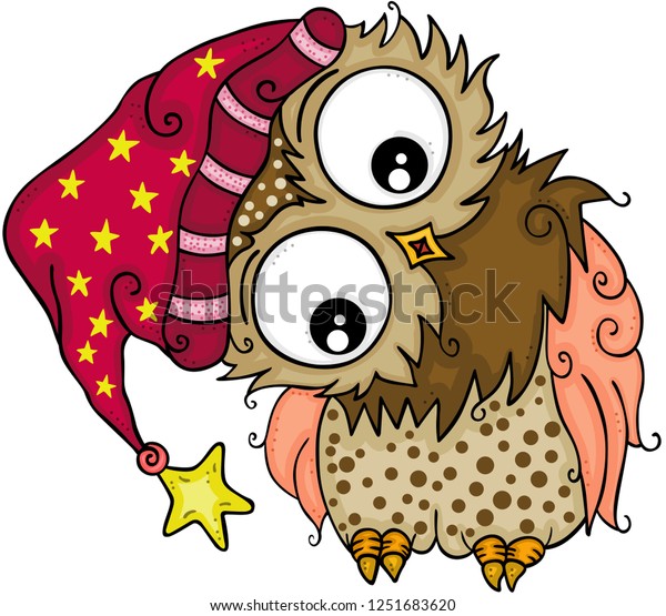 Vetor stock de Good Night Owl (livre de direitos) 1251683620