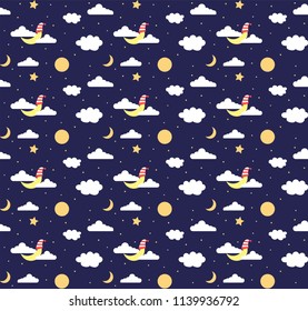 Good night pattern background