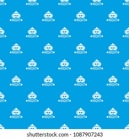 Good night pattern vector seamless blue repeat for any use