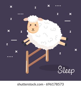 good night sleep cartoon sheep 