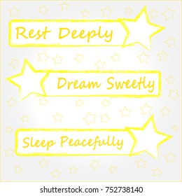 Good Night And Sweet Dreams . Rest Deeply . Dream Sweetly . Sleep Peacefully . Stras in the sky .