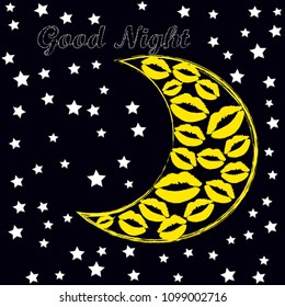 Good Night Modern Poster Hand Lettering Stock Vector (Royalty Free ...