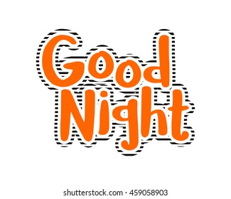 good night typography typographic creative writing text image icon 1