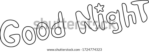 Good Night Vector Card Cartoon Style Stock Vector (Royalty Free ...