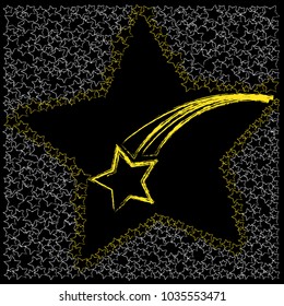 Good Night.Star made from stars.Stars.Shooting star.Nature.